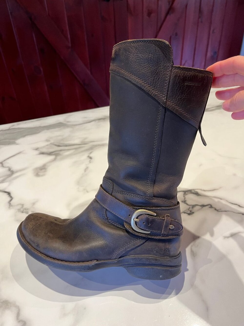Merrell Captiva Buckle-Down Waterproof Mid-Calf Leather Riding Boots - 6.5 - Picture 4 of 15